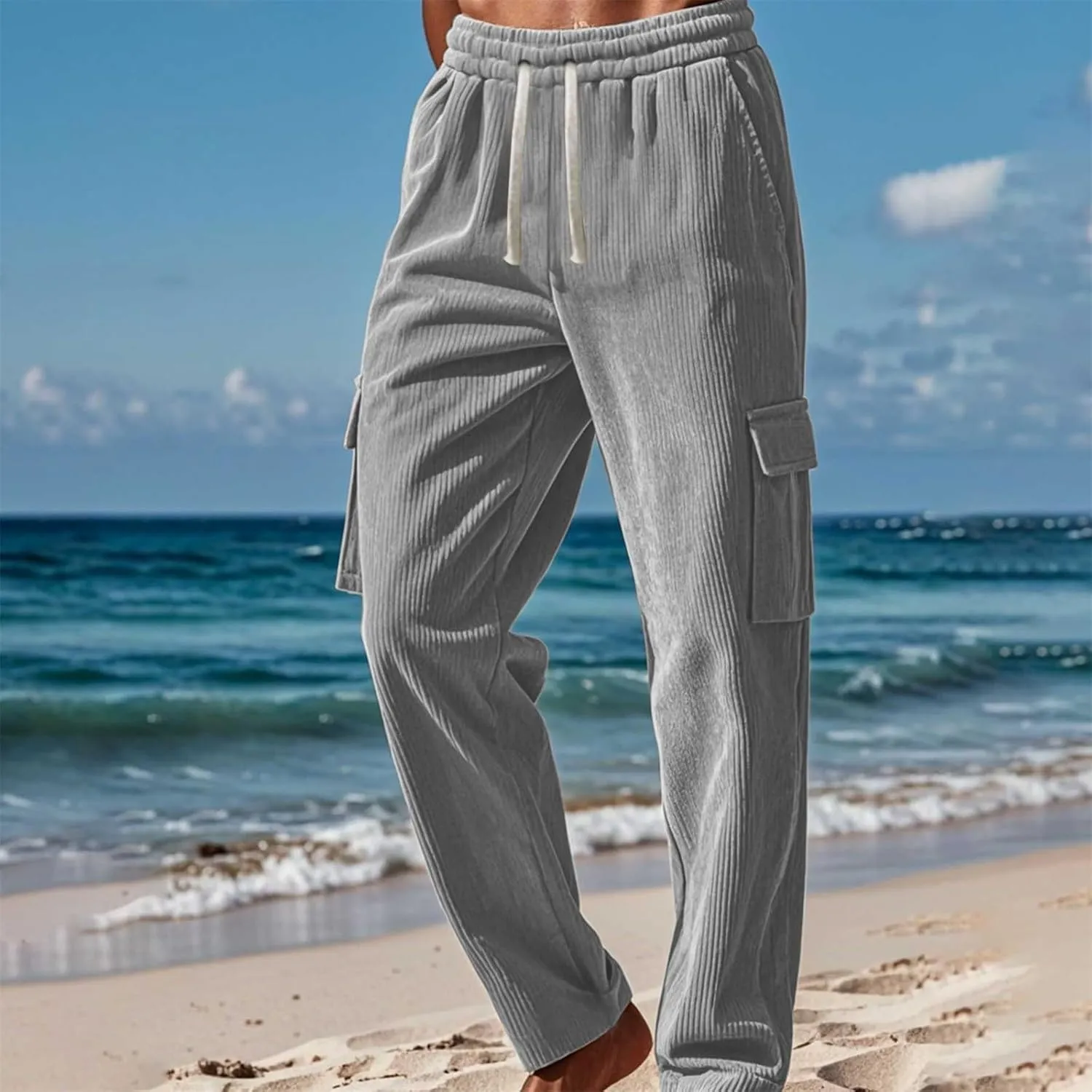Mens Athletic Pants Durable Tapered Utility Stretch Sweatpants Tactical Trousers Straight Leg Casual Pants Small