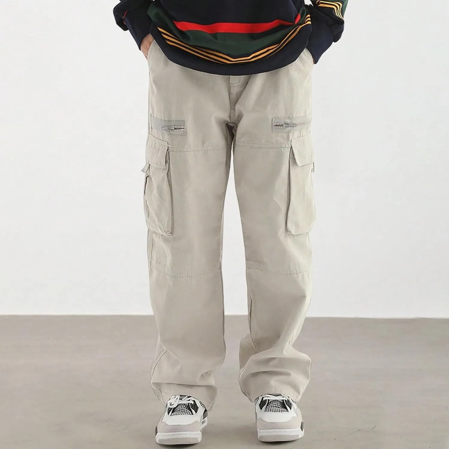 Mens Casual Pants with Multi Pocket Relaxed Fit Pants Lightweight Baggy Athletic Joggers Workout Outdoor