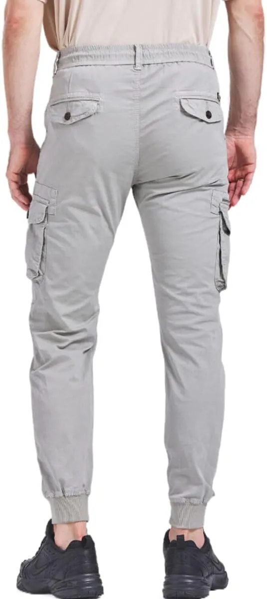 Men's Joggers Work Camo Chino Utility Combat Pants Trousers with Multi Pockets for Spring