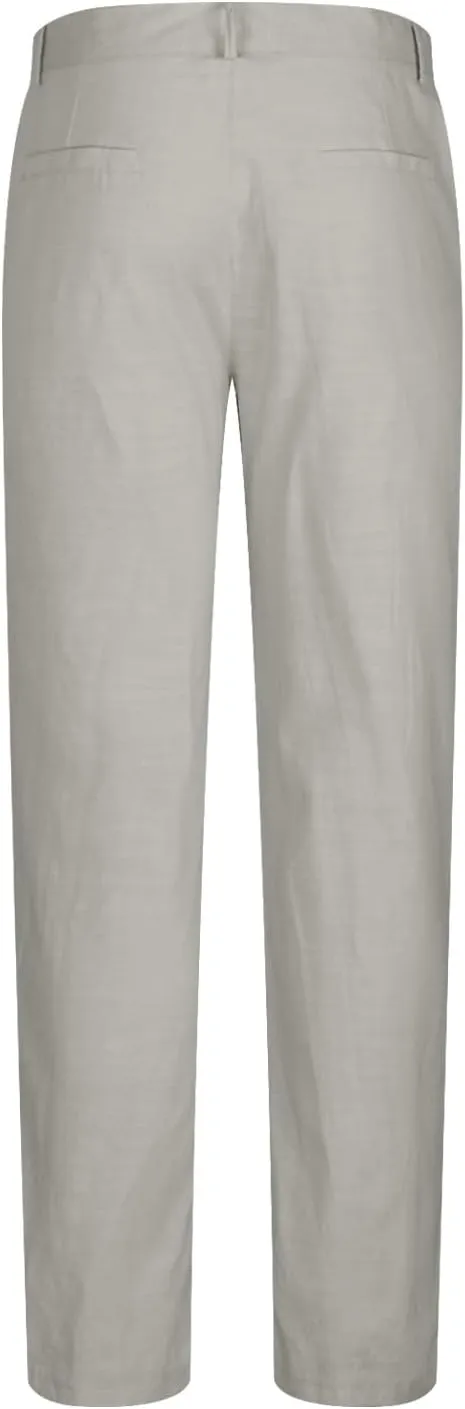Men's Pants Casual with Pockets Summer Straight Leg Lightweight Wrinkle Resistant Loose Fit Trousers