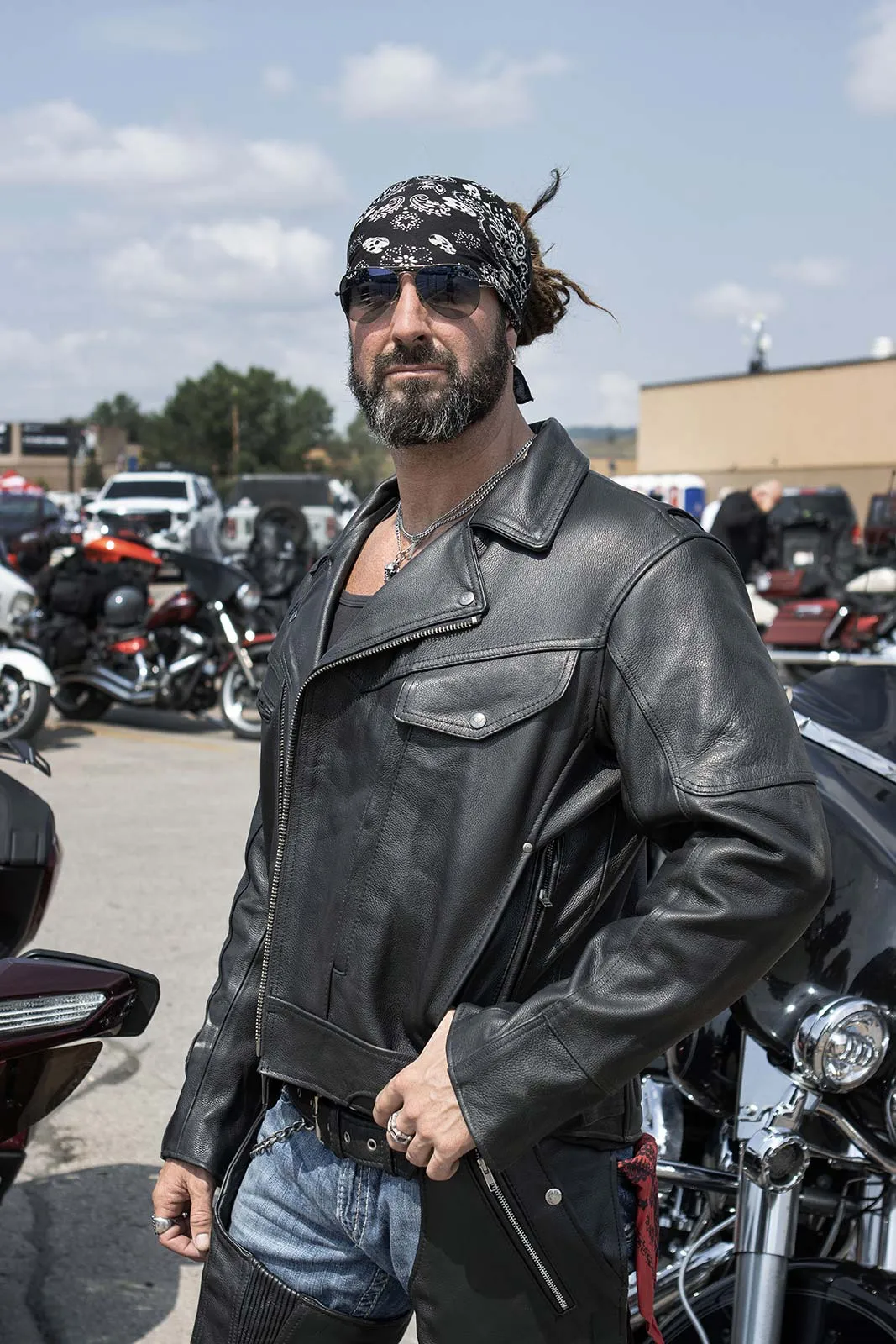 Milwaukee Leather LKM1770 Men's Black Premium Thick Leather Motorcycle
