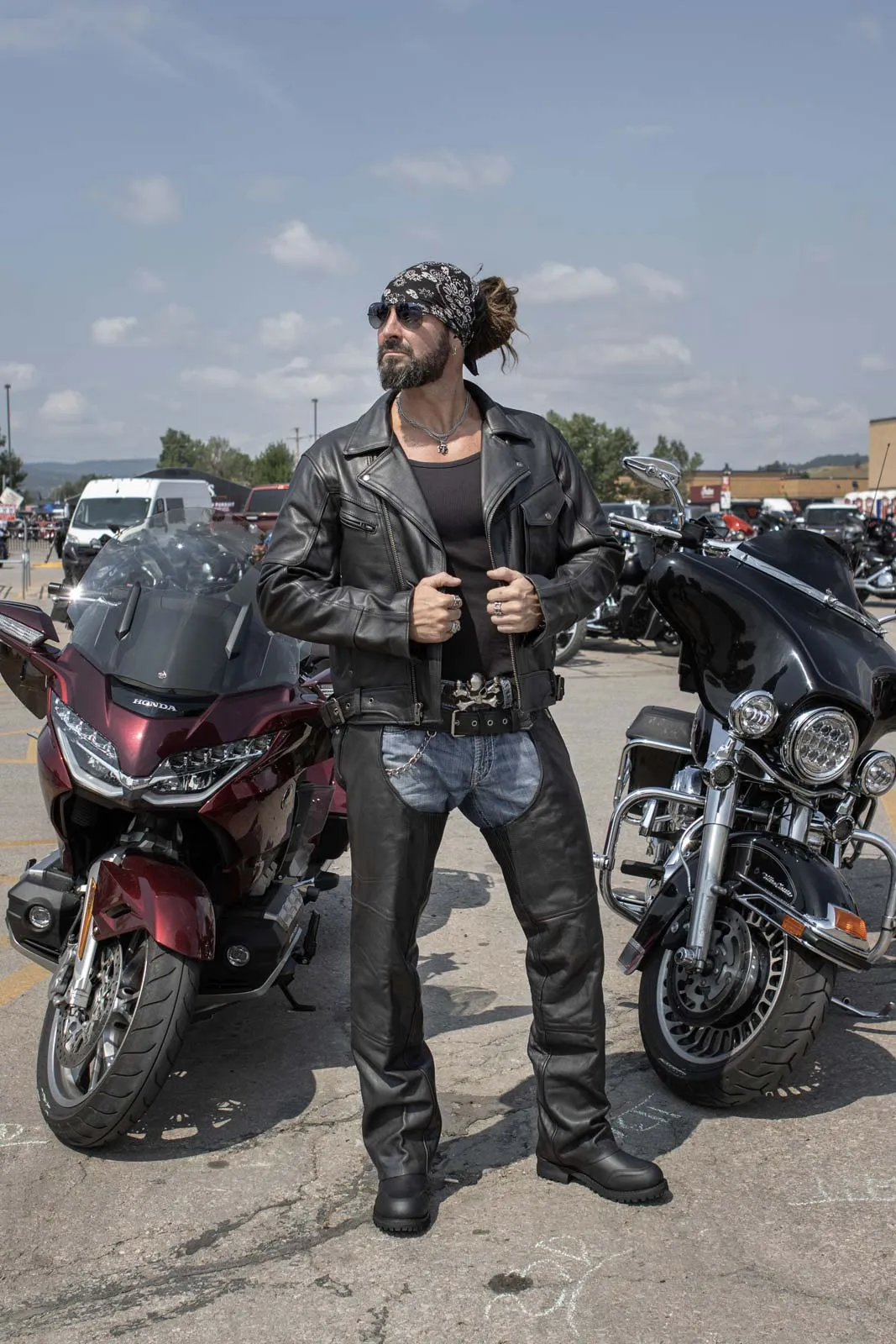 Milwaukee Leather LKM1770 Men's Black Premium Thick Leather Motorcycle