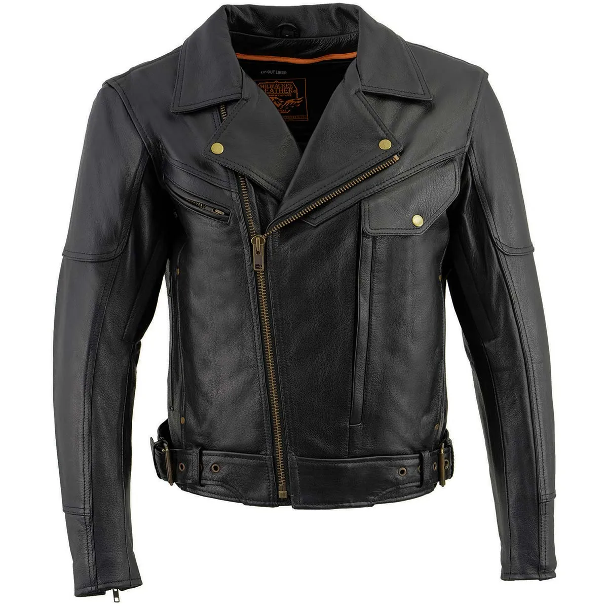 Milwaukee Leather LKM1770 Men's Black Premium Thick Leather Motorcycle