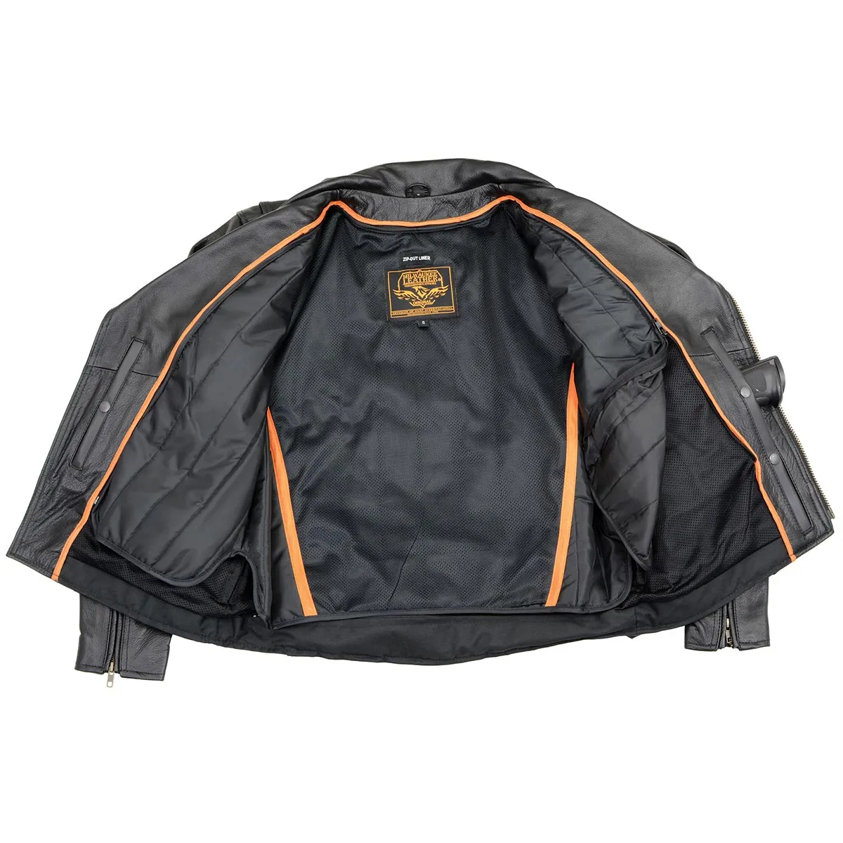 Milwaukee Leather LKM1770 Men's Black Premium Thick Leather Motorcycle