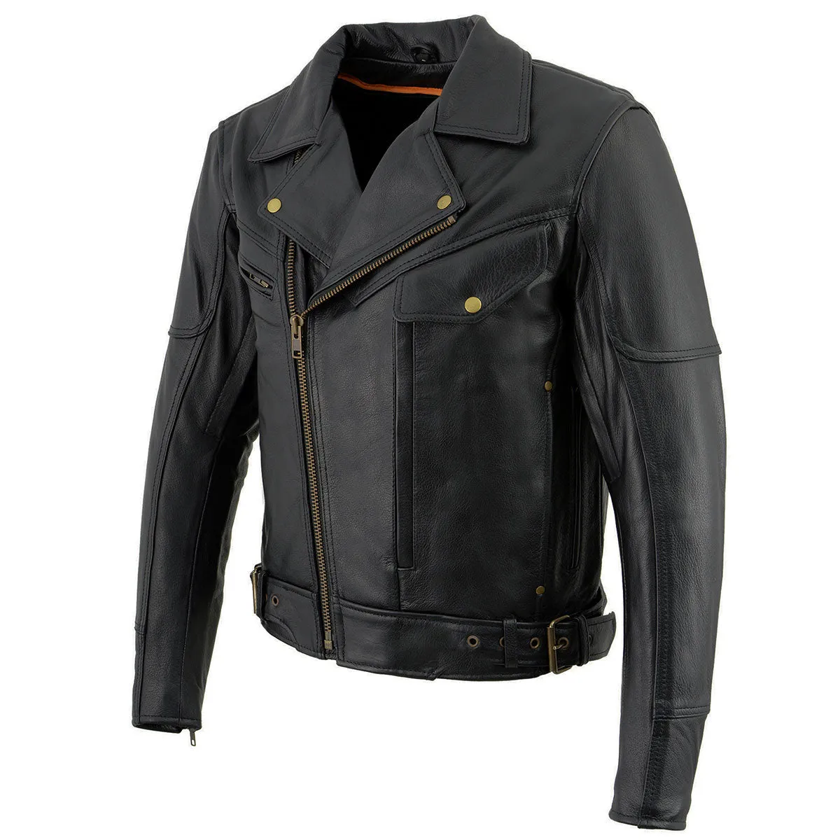 Milwaukee Leather LKM1770 Men's Black Premium Thick Leather Motorcycle