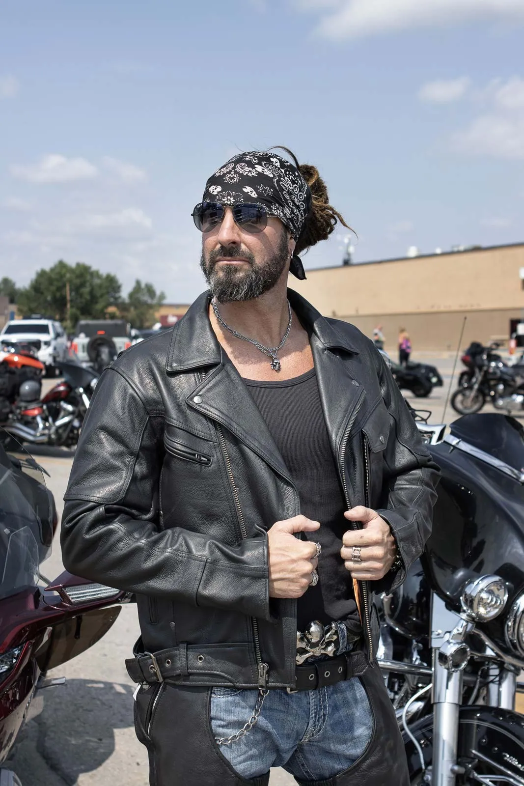 Milwaukee Leather LKM1770 Men's Black Premium Thick Leather Motorcycle