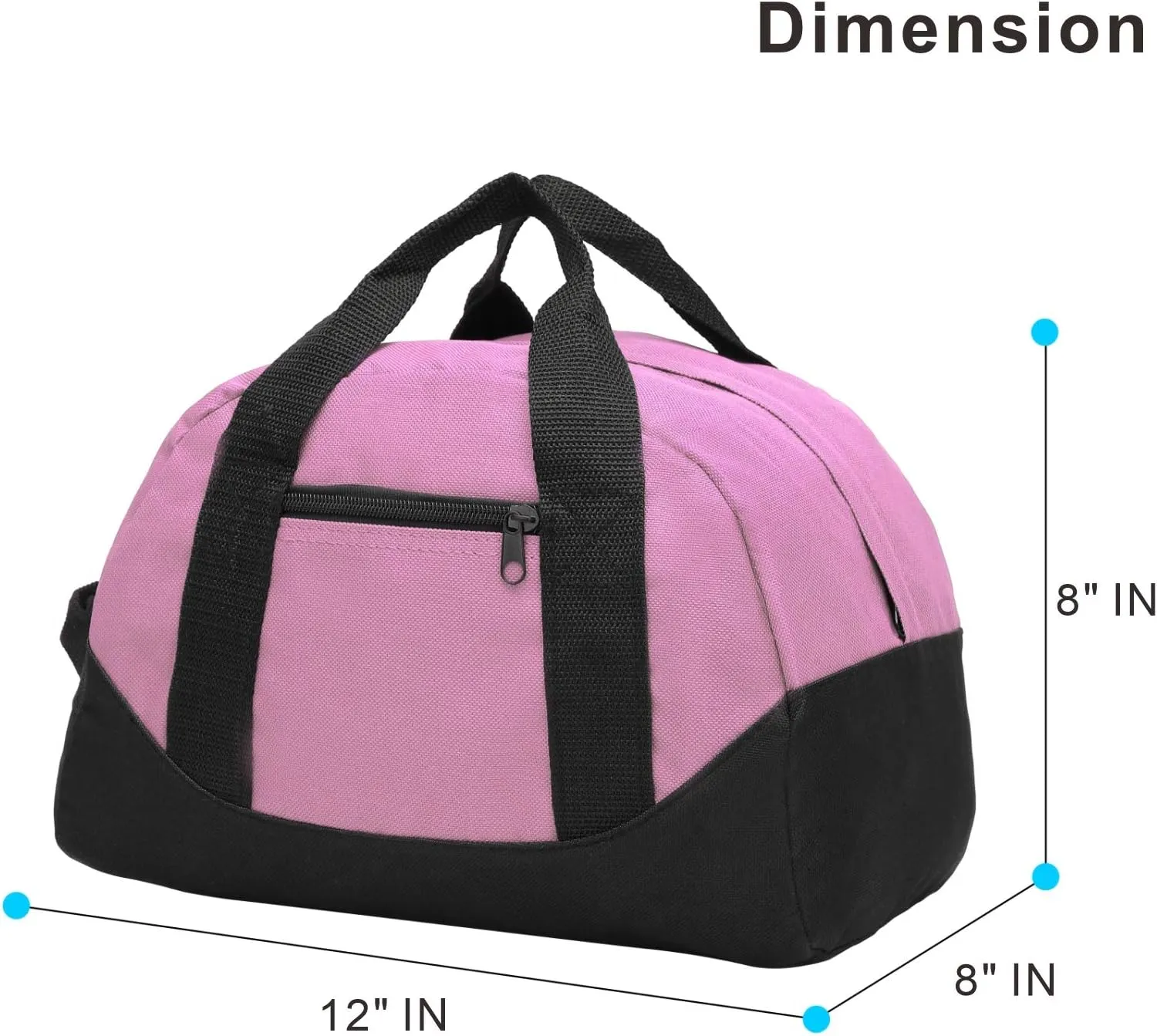 Mini Duffle Bag, 12 Small Sport Travel Carry On Weekender Gym Bag For men and Women