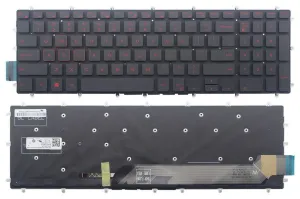 New Backlit Keyboard for Dell Inspiron 5565 5567 5765 5767 7566 7567 black with red letters 3R0JR