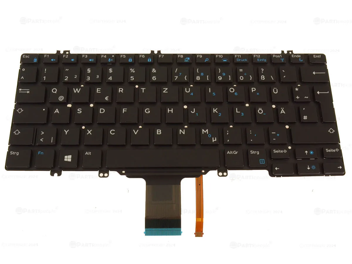 New German Dell OEM Latitude 5289 7280 5280 7380 Laptop Keyboard  Backlight 2TVV1