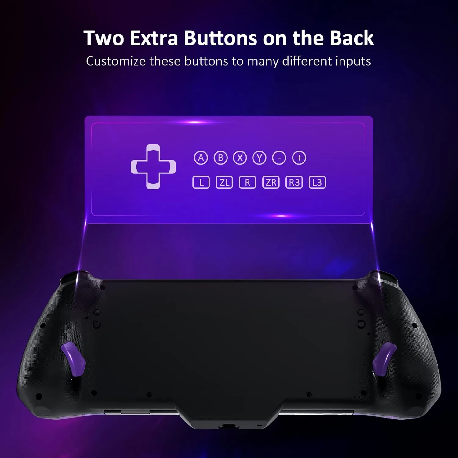NexiGo Gripcon (Gen 2), Enhanced Switch/Switch OLED Controller for Handheld Mode, Adjustable LED Light, Ergonomic Design, 6-Axis Gyro, Turbo, Mapping, Cosmic Nebula