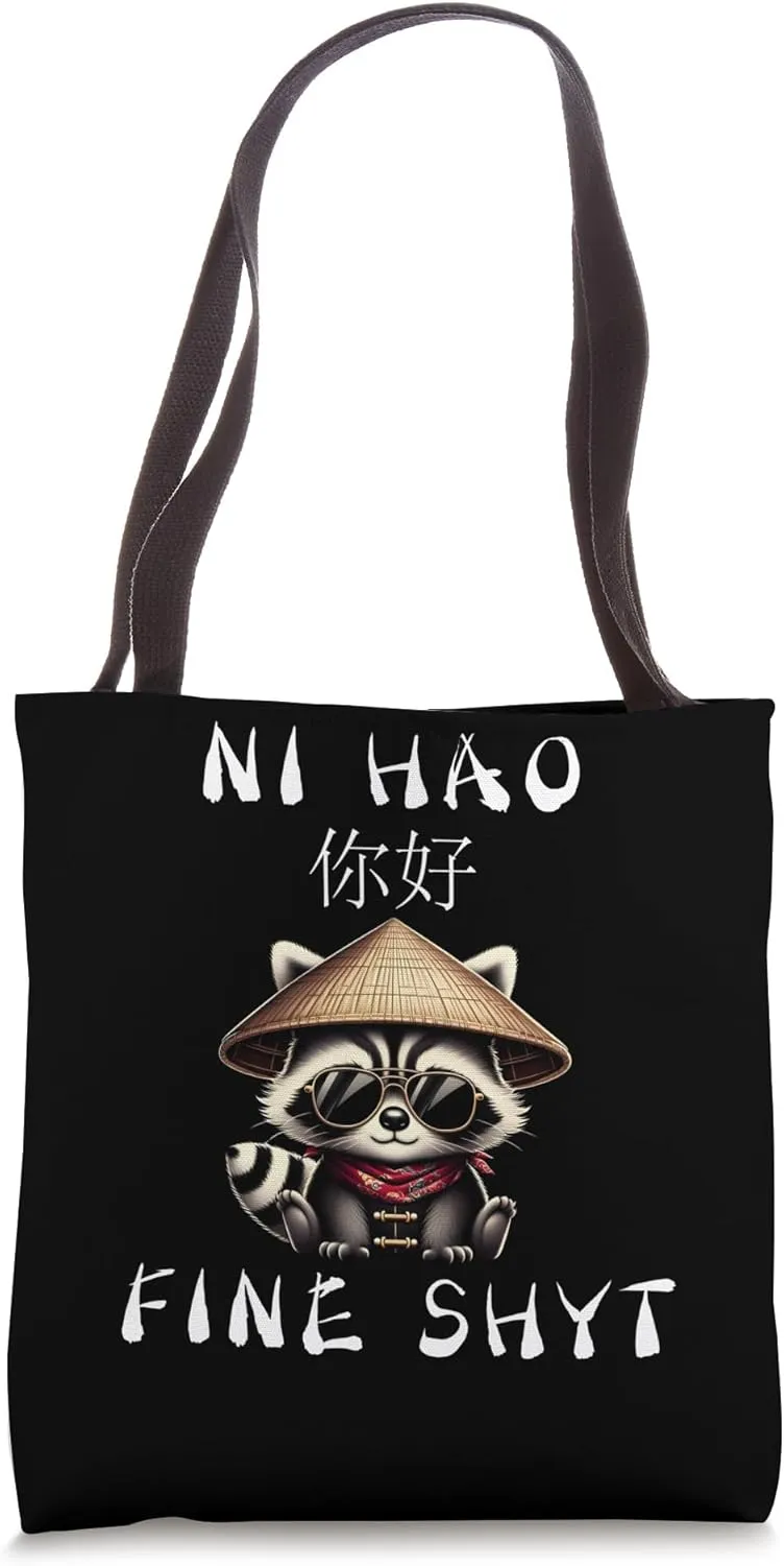 Ni Hao Fine Shyt Meme Funny Brainrot Meme Ni Hao Fine Shyt Tote Bag
