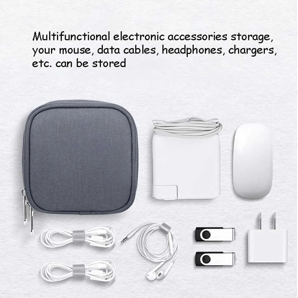 NIXNUT Cable Storage Bag,Travel Cable Organiser Bag,Portable Cable Bag,Waterproof Cable Organizer Bag,Small Electronic Accessories Organizer,for Chargers and More