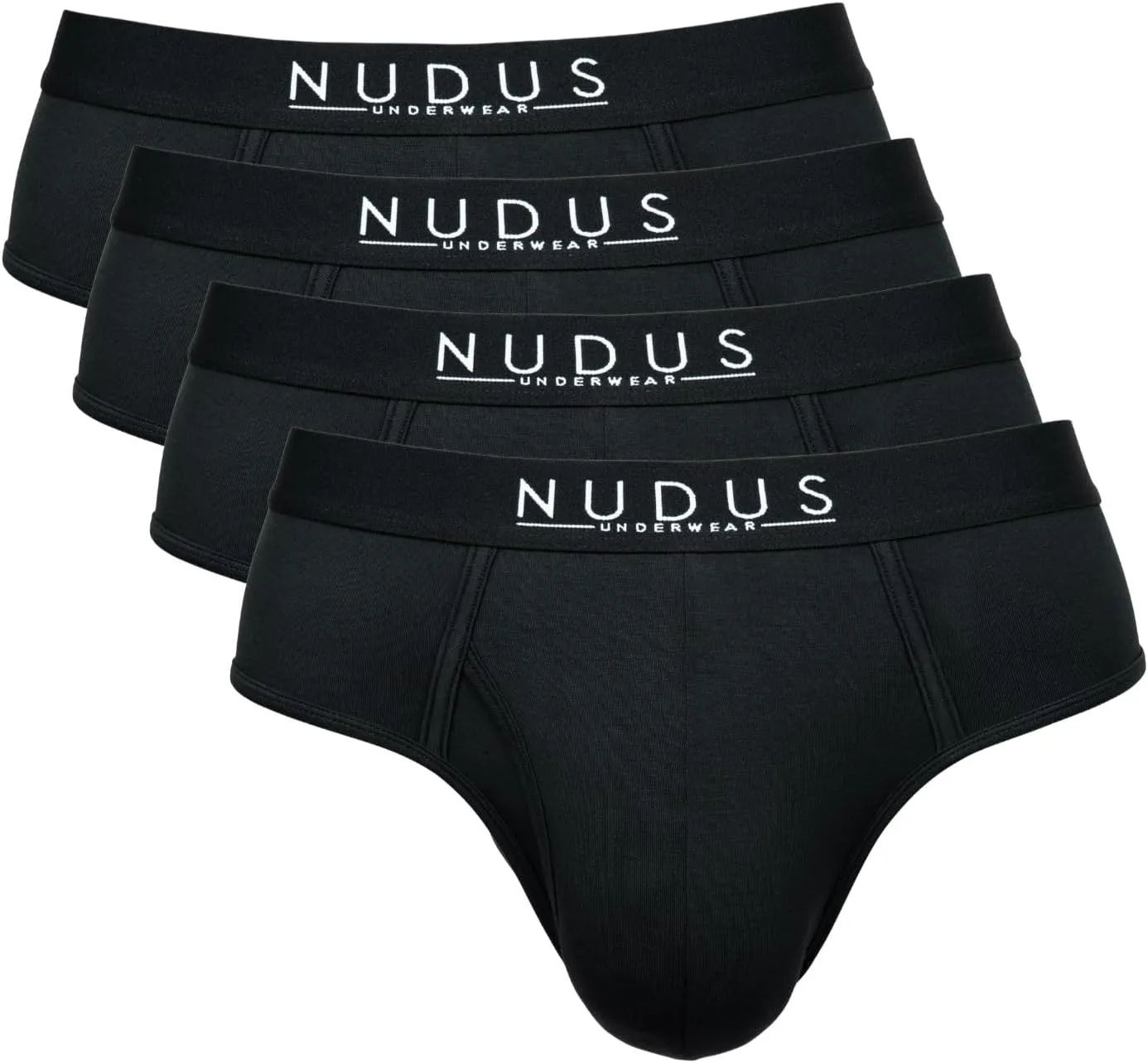 NUDUS Men's Stylish Bamboo Rayon Soft Underwear With Fly - Pack Of 4 Gift Box