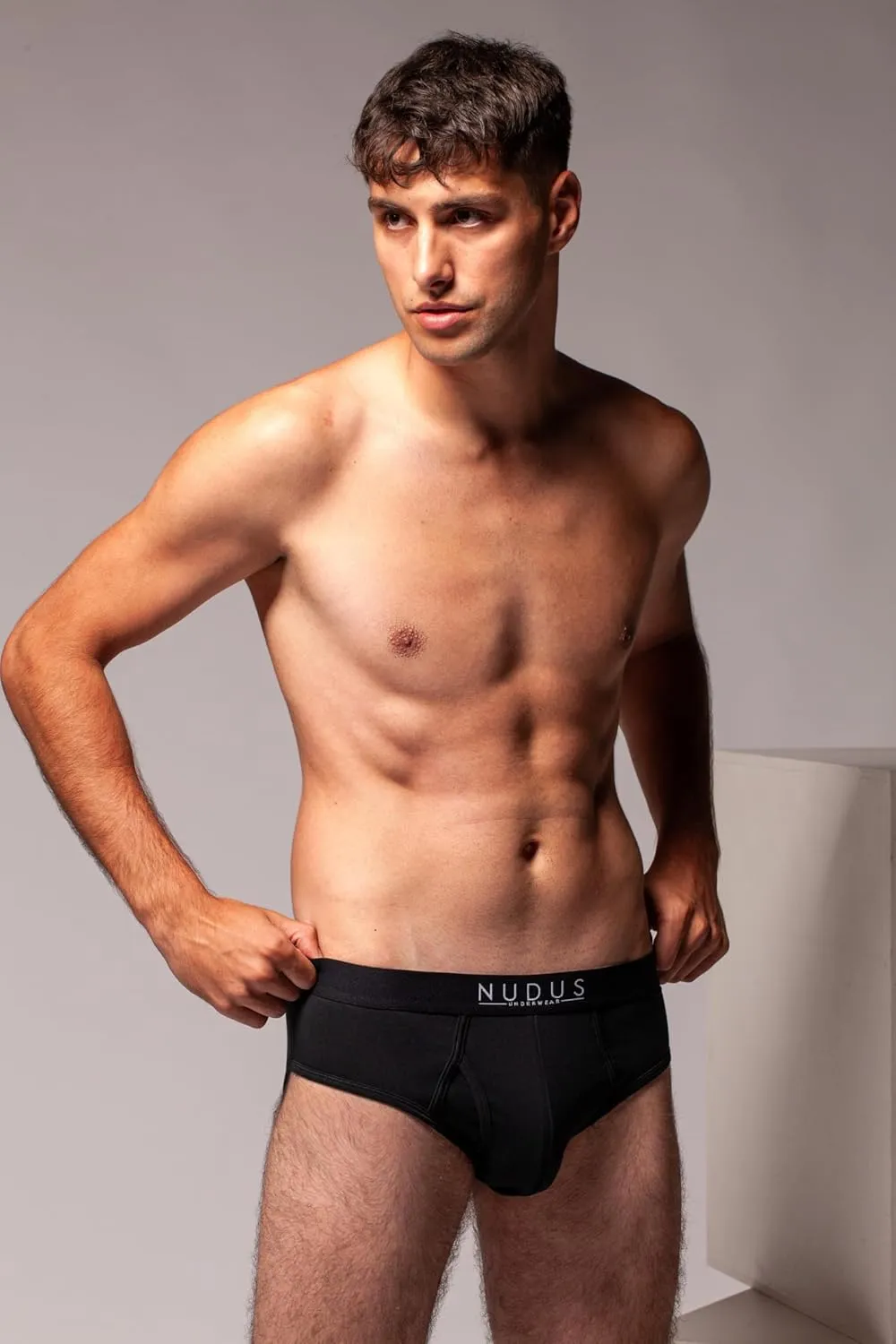 NUDUS Men's Stylish Bamboo Rayon Soft Underwear With Fly - Pack Of 4 Gift Box