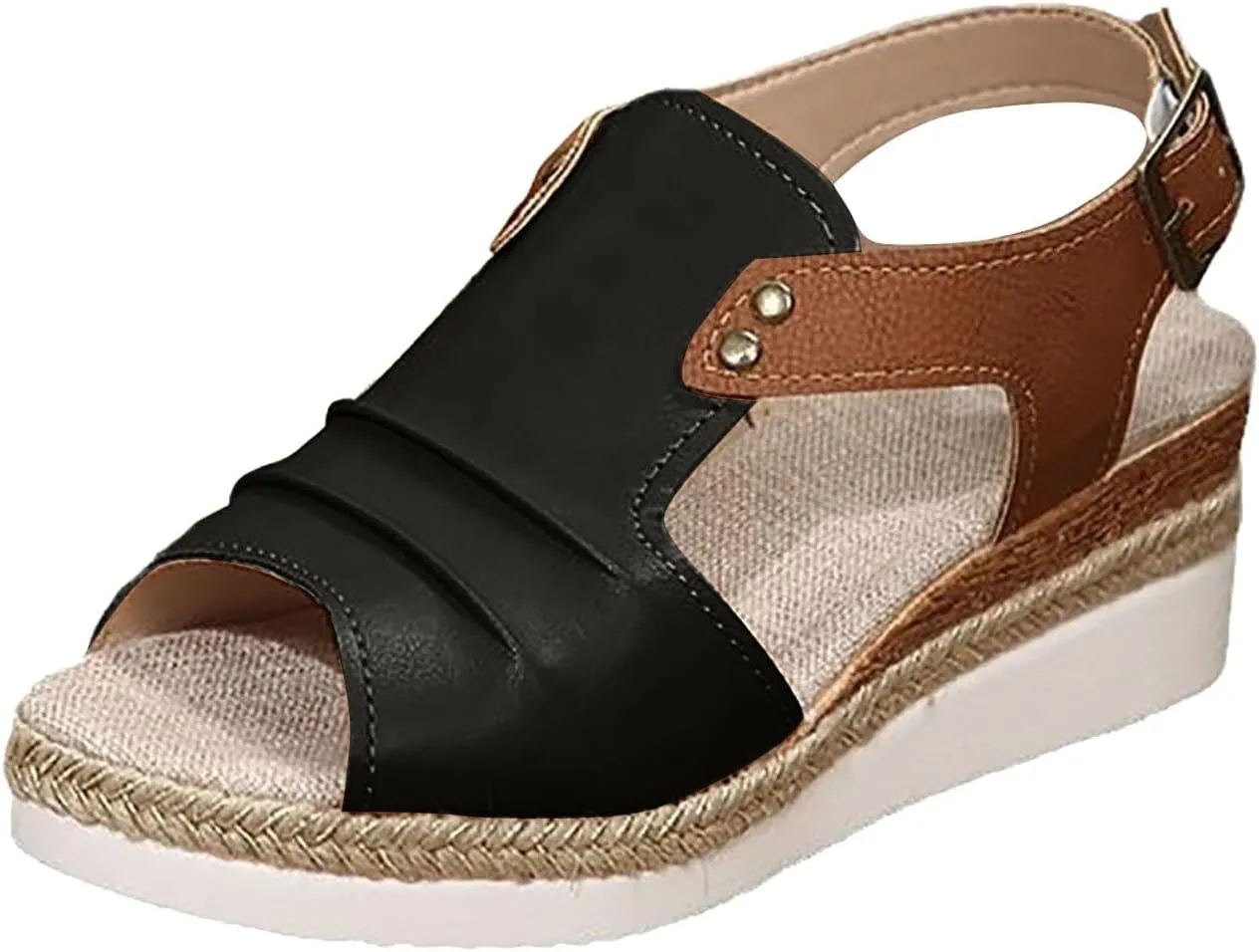 Orthopedic Platform Wedge Sandals for Women 2025 Dressy Casual Espadrilles Sandals Ankle Strap Boho Beach Outdoor Shoes