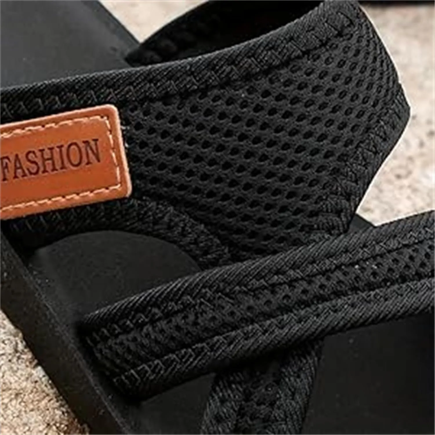 Orthopedic Sandals for Women Extra Wide Beach Flat Shoes Breathable Hollow Mesh Slide Sandals Walking Flip Flops Casual Summer Shoes with Comfortable Plantar Fasciitis Arch Support Slip On Sandal