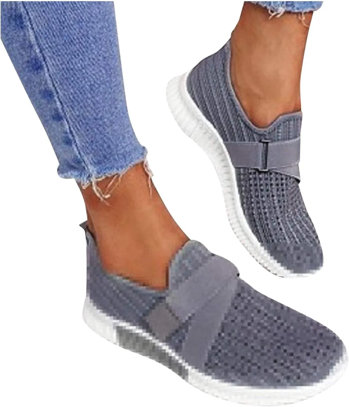 Orthopedic Shoes for Women Slip On Walking Shoes with Arch Support Breathable Lightweight Running Sneakers