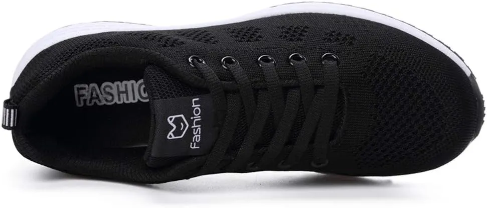 Orthopedic Tennis Shoes for Women Mesh Lace-Up Casual Sneakers Comfortable Non Slip Cushion Sneakers Wide Width Running Shoes