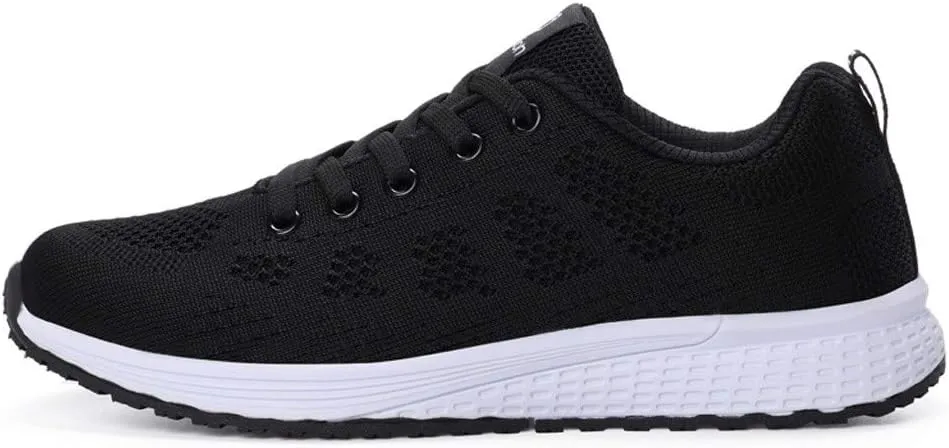 Orthopedic Tennis Shoes for Women Mesh Lace-Up Casual Sneakers Comfortable Non Slip Cushion Sneakers Wide Width Running Shoes