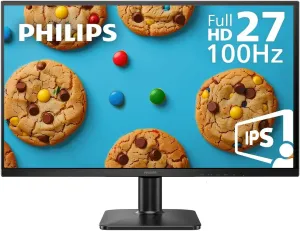 Philips 27E2N1100 27 inch IPS FHD (1920 x 1080) 100Hz Gaming Office Monitor, VESA, HDMI x1, VGA Port x1, Eye Care, 4 Year Advance Replacement Warranty
