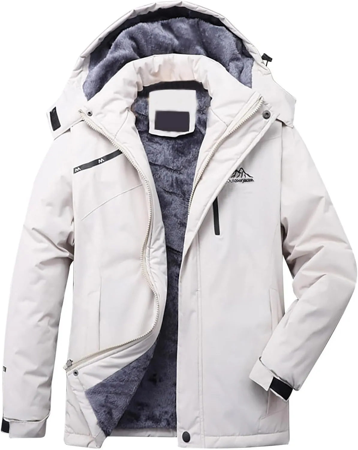 Plus Size Jackets Casual Trendy Open Front Long Sleeve Open Front Coat Winter Warm Soft Insulated Fleece Lined Windbreaker