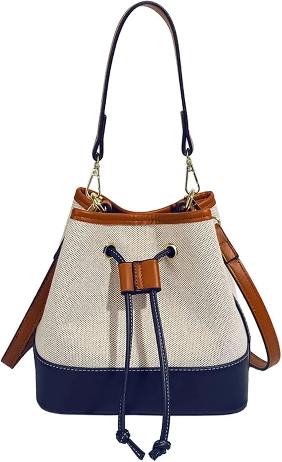 PU Leather Crossbody Casual Top Handle Messenger Satchel Women Bucket Tote Handbag Canvas Shoulder