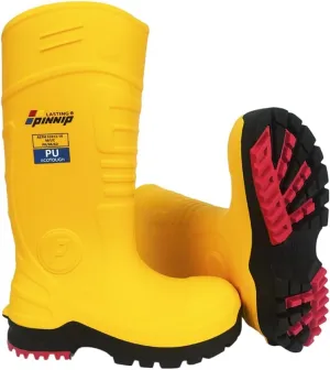 PU Rubber Work Boots With Steel Toe - Waterproof Anti-slip Mud Rain Boots Hunting Boots ASTM F2413-18 Acid & Oil Resistant Anti-static For Men and Women