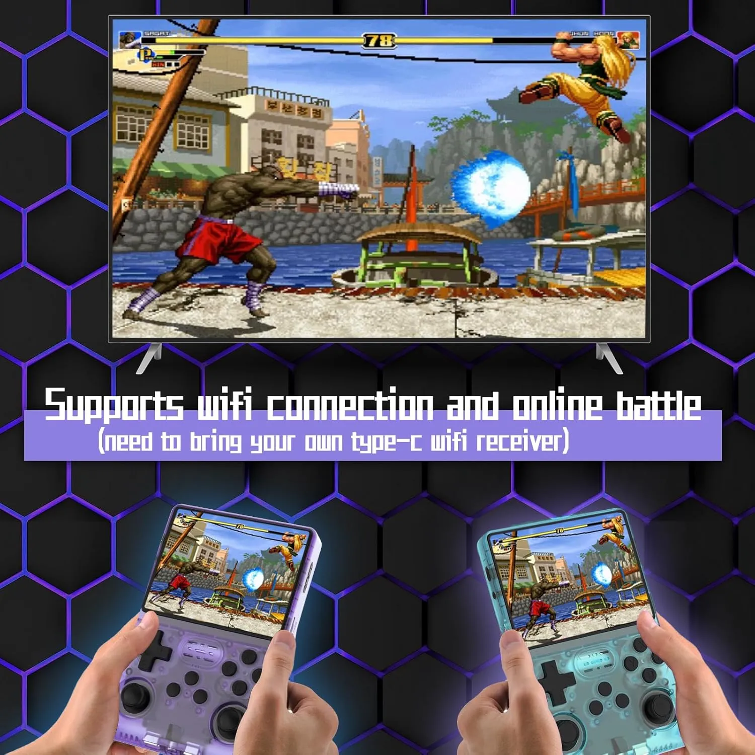 R40S PRO 30000 in 1 Handheld Game Console 3.5 inch IPS Screen Mini Retro Console 3800mAh Portable Pocket Arcade 45 simulators 256G TF Card