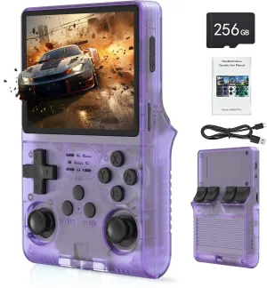 R40S PRO 30000 in 1 Handheld Game Console 3.5 inch IPS Screen Mini Retro Console 3800mAh Portable Pocket Arcade 45 simulators 256G TF Card