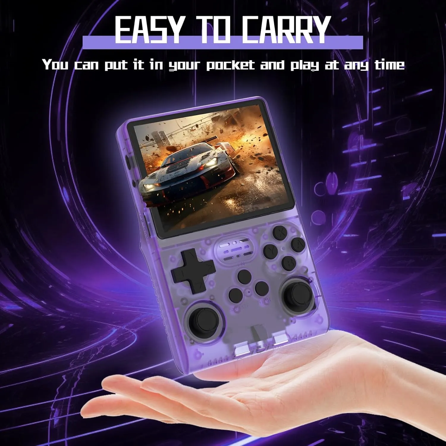 R40S PRO 30000 in 1 Handheld Game Console 3.5 inch IPS Screen Mini Retro Console 3800mAh Portable Pocket Arcade 45 simulators 256G TF Card