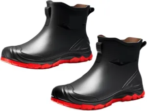 Rain Boots Footwear Outdoor Non Slip Water Shoes Men's Low Top Short Tube Waterproof Rain Boots Outdoor Work Boots