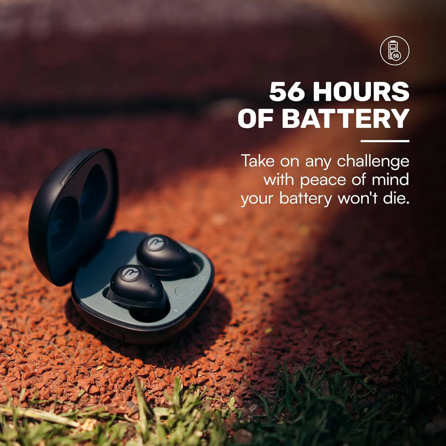 Raycon Fitness Bluetooth True Wireless Earbuds with Built in Mic 56 Hours of Battery, IPX7 Waterproof, Active Noise Cancellation, Awareness Mode, and Bluetooth 5.3 (Green)