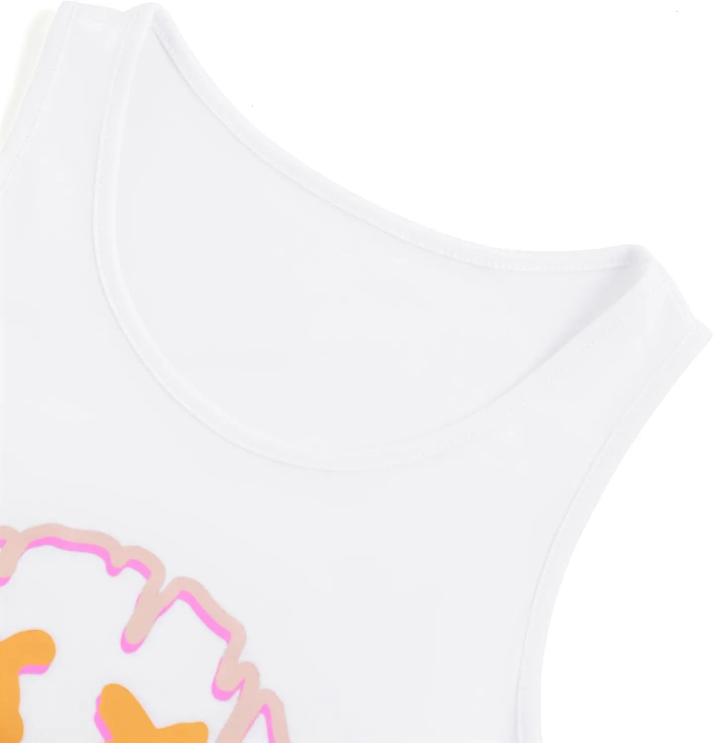 Remidoo Women's Casual Drawstring Graphic Cropped Tank Top Ruched Sleeveless Top Shirt