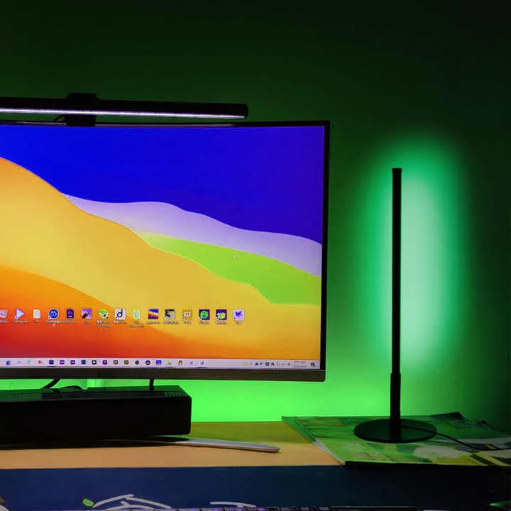 RGB مصباح طاولة الشمال أباجورة غرفة نوم . RGB Table Lamp Nordic Simple Bedroom Lamp LED Table
