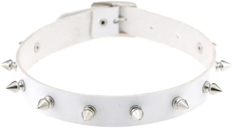 Rivet Choker Necklace Women Adjustable Handmade Hip Hop Costume Cosplay Nightclub Punk Spike Neck Collar Choker