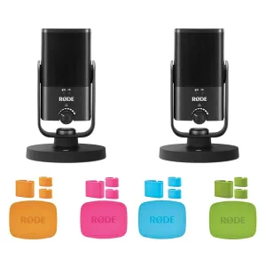 Rode NT-USB Mini Compact Studio Quality USB Mic Kit with Coloured ID Caps