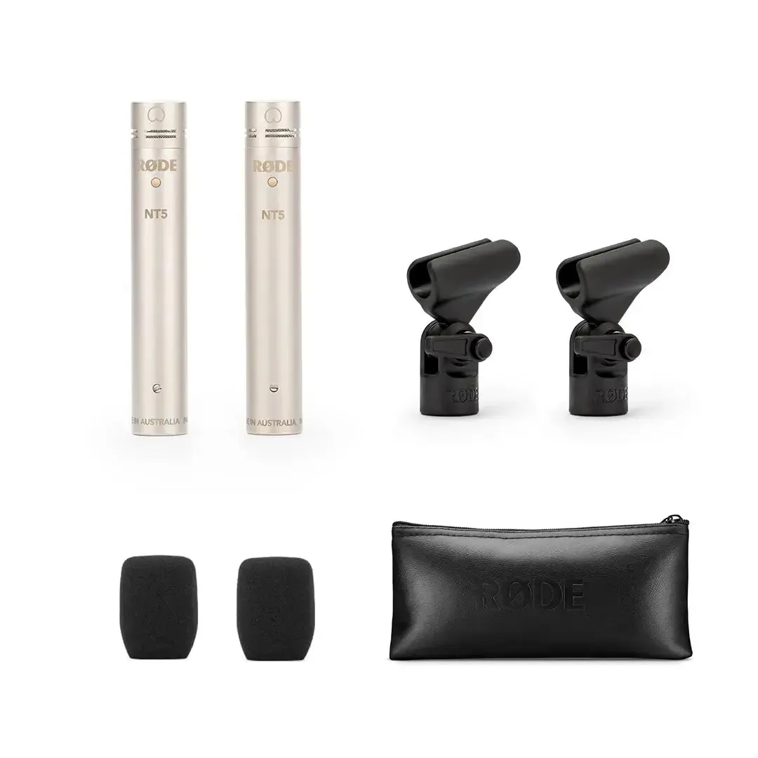 RODE NT5 Cardioid Studio Condenser Microphones (Matched Pair)