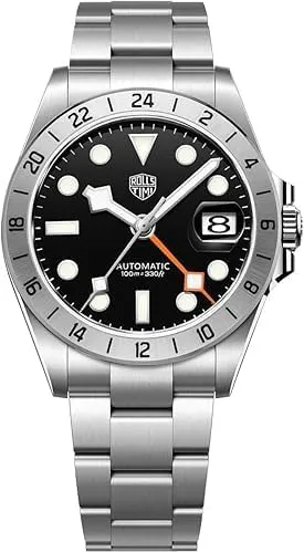 RollsTimi Luxury Men's Watches Automatic Watches NH34 Movement Luminous Pointer Men's Movement Watches 100m Waterproof Stainless Steel Business Sports Watches