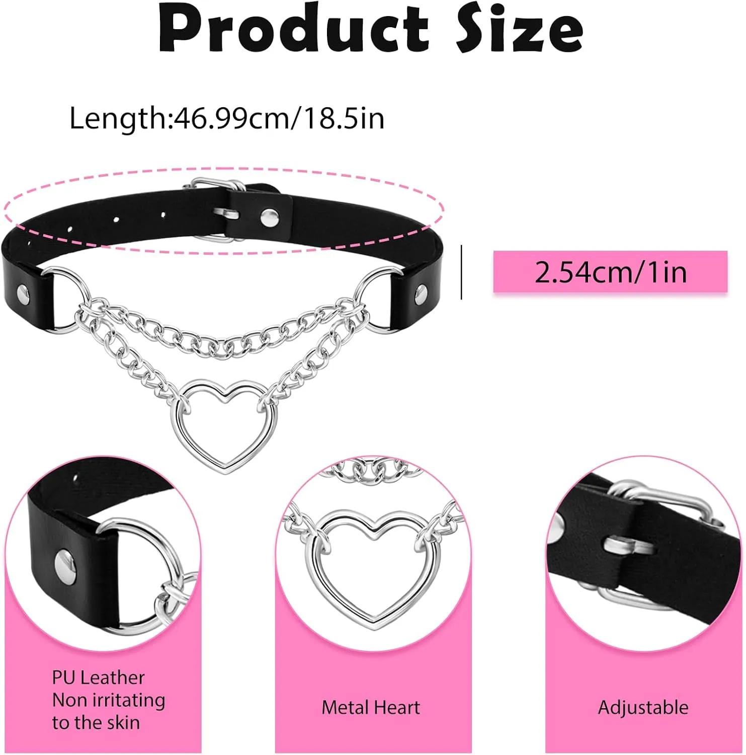 Ronglry Black Velvet Choker Necklace for Women - Adjustable Layered Goth Chokers for Party, Cosplay & Gift