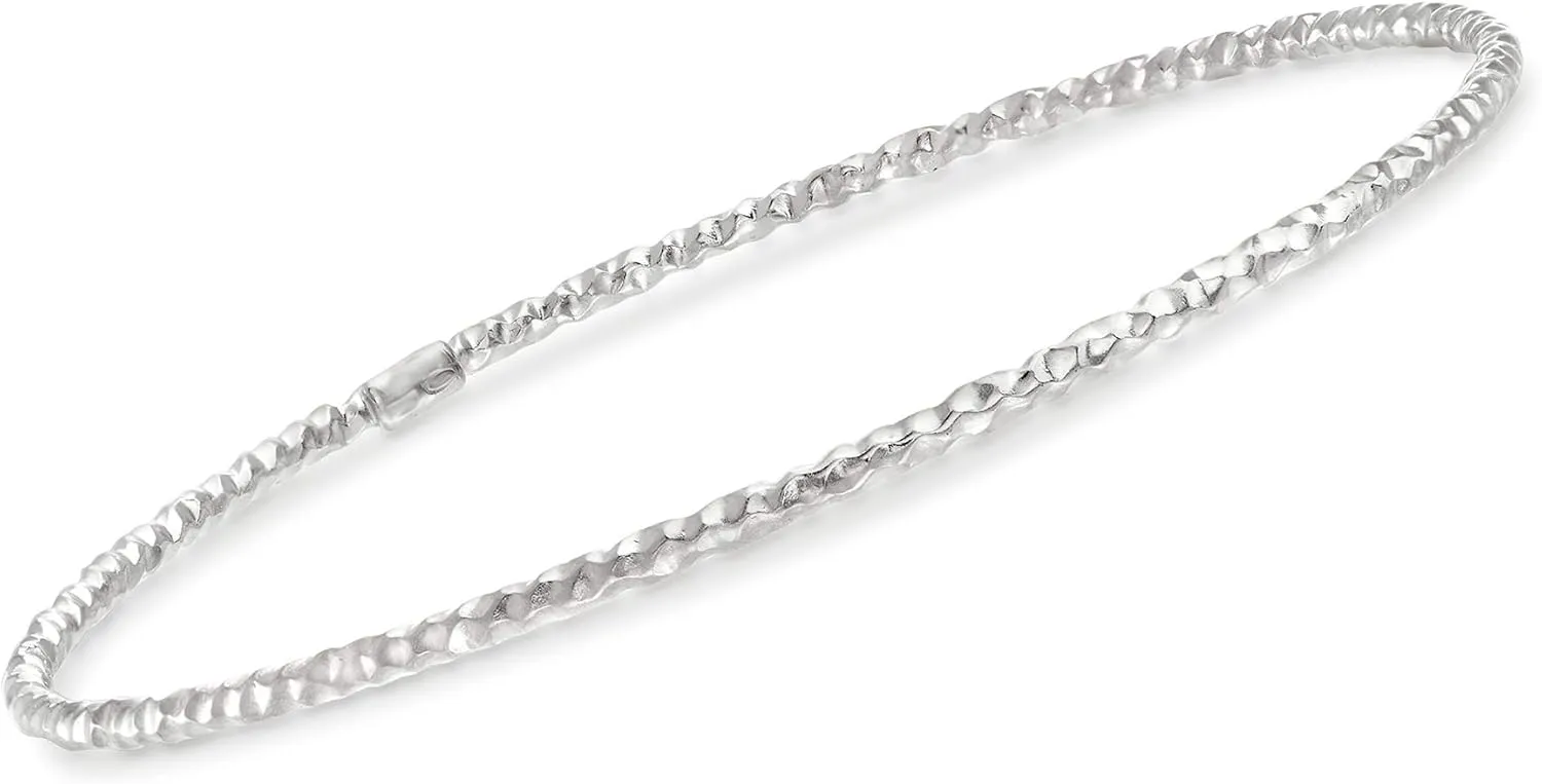 Ross-Simons Two-Tone Sterling Silver Jewelry Set: 6 Bangle Bracelets