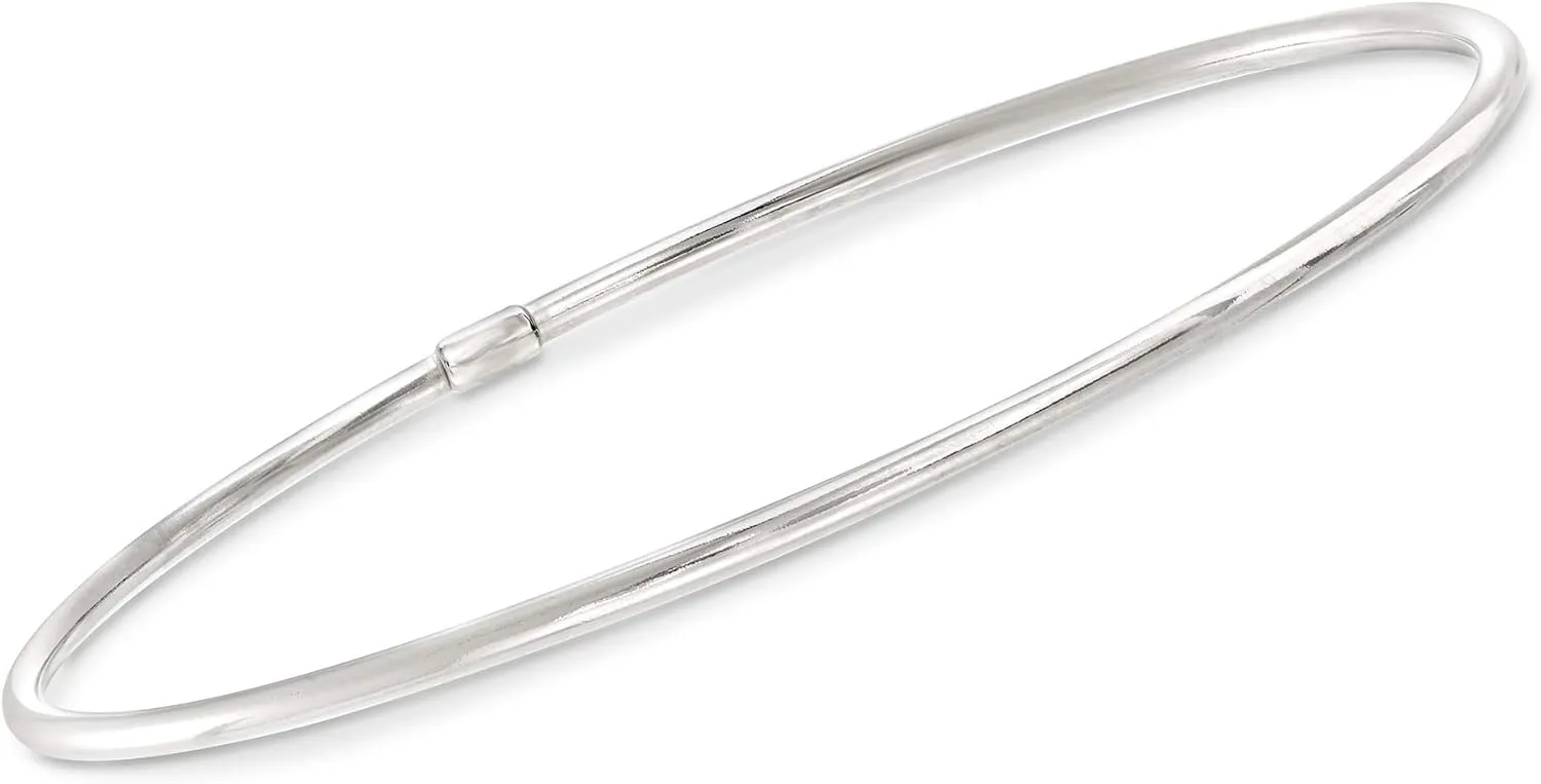 Ross-Simons Two-Tone Sterling Silver Jewelry Set: 6 Bangle Bracelets
