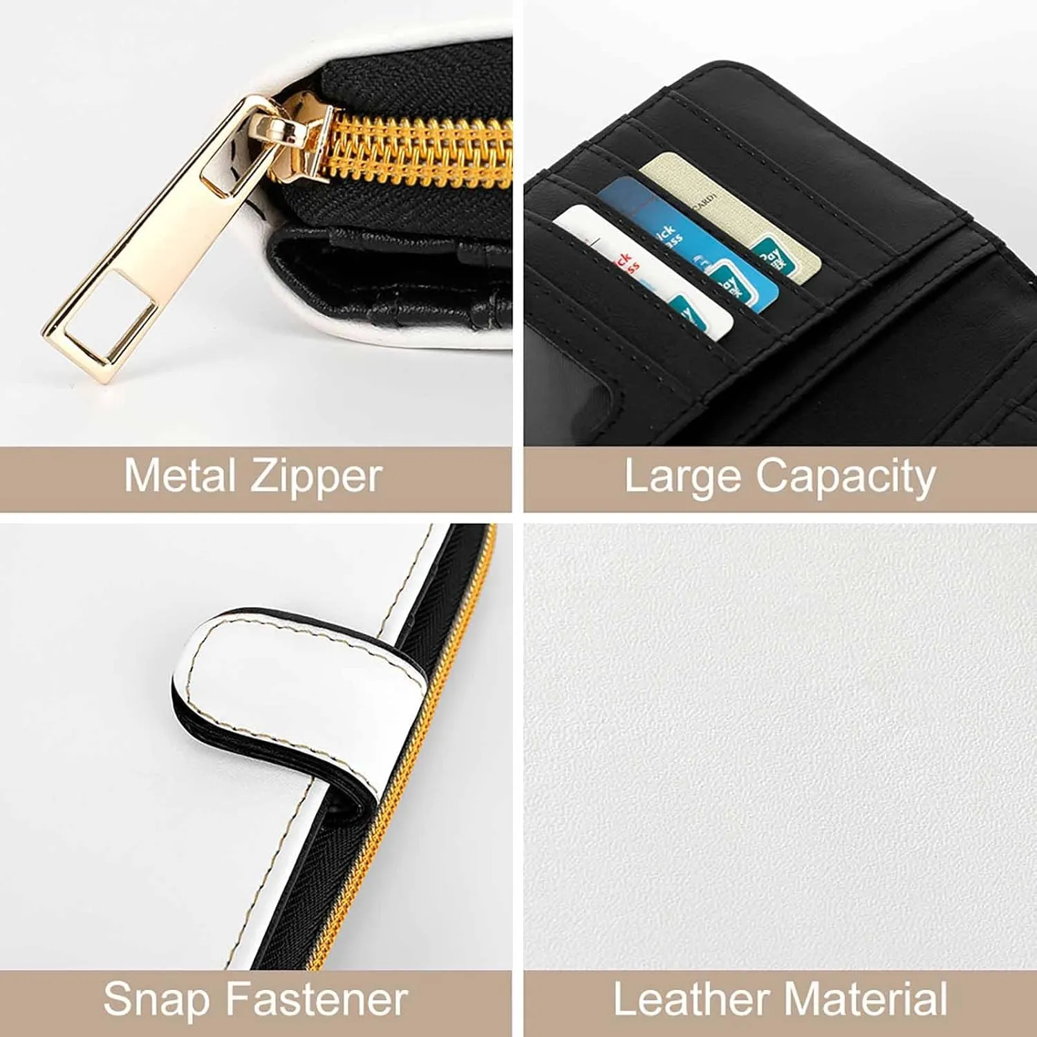Rubber Ducks in Soap Bubbles Pattern Leather Multifunctional Wallet with 12 Card Slots for Unisex