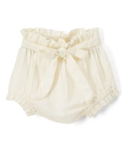 Set of 3 - Short - Style Diaper Covers with Belt. Ivory, Pink & Powder Blue.