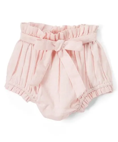 Set of 3 - Short - Style Diaper Covers with Belt. Ivory, Pink & Powder Blue.