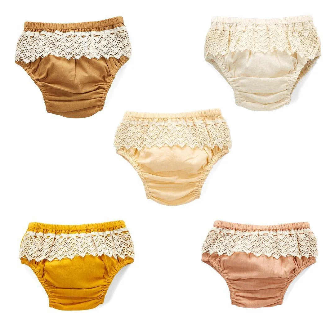 Set of 5 - Diaper Cover with Lace Detail