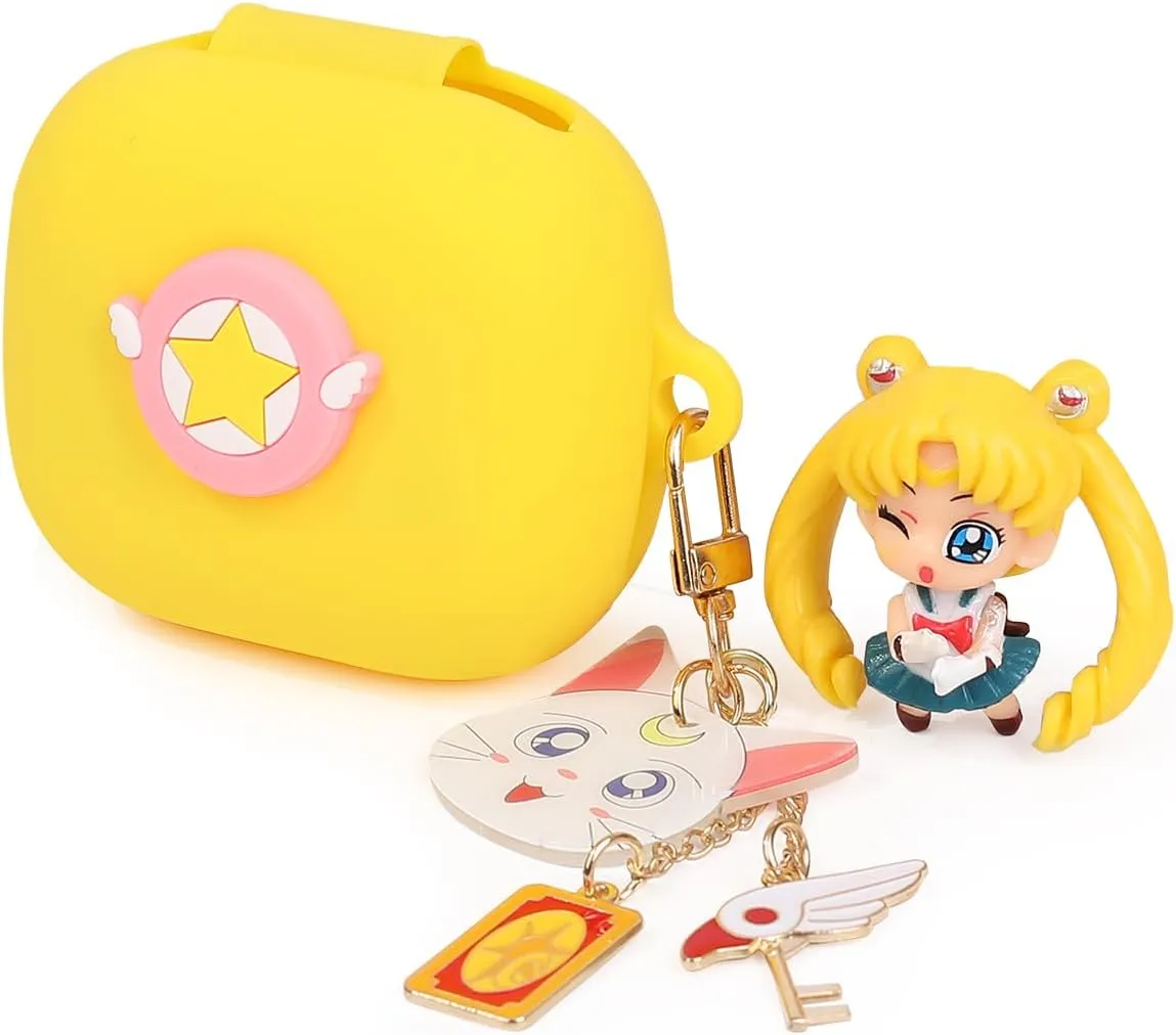 Silicone Case for Powerbeats Pro 2 Wireless Earbuds with Doll Lanyard Carabiner, Cute Cartoon Case Cover Protective Shockproof with Multiple Styles of Design for Powerbeats Pro 2 (SMN)