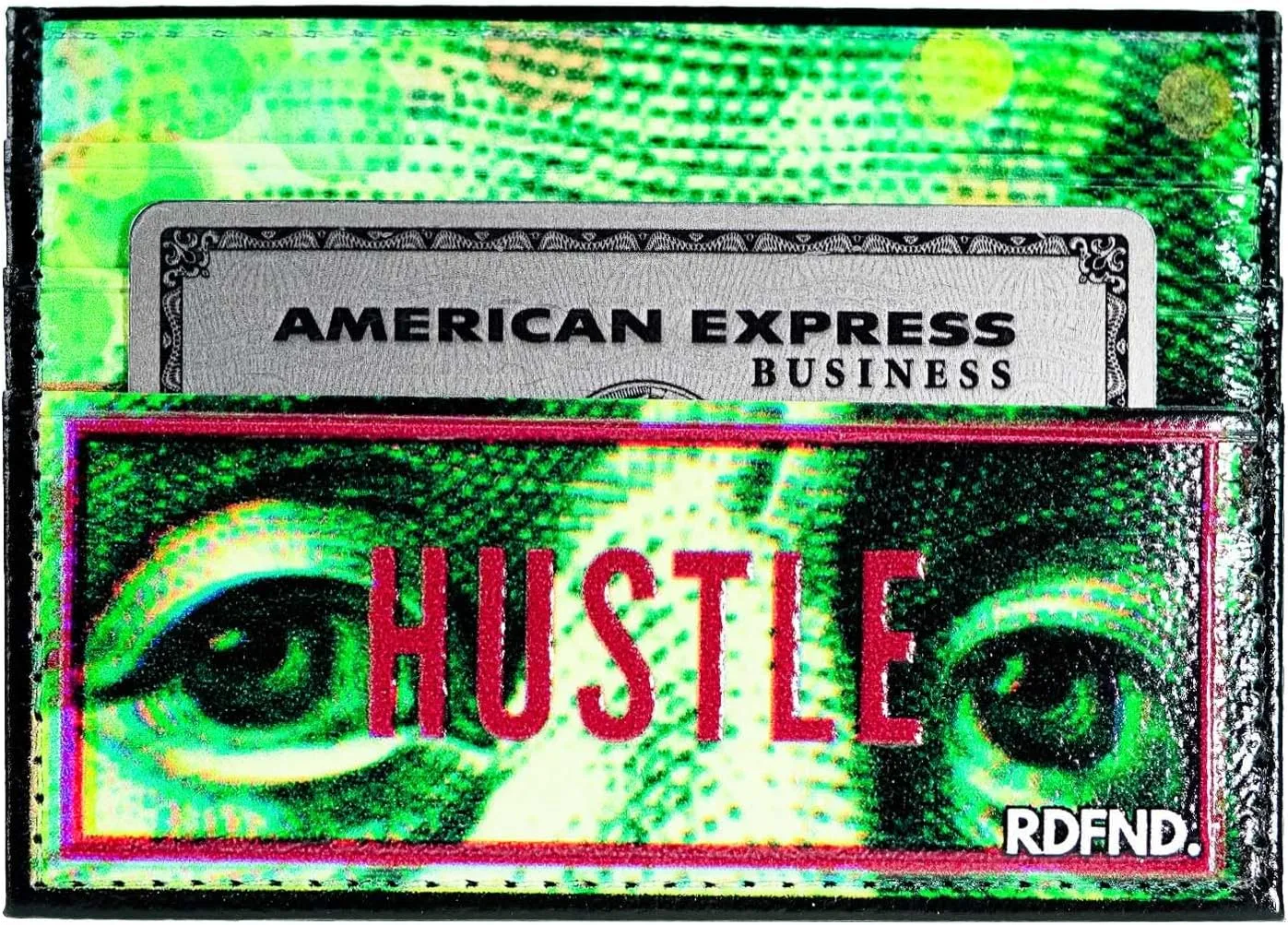SIMPLYMDRN Hustle - RDFND Minimalist Wallet - Credit Card Holder - Cool Wallet For Men - Faux Leather Thin Wallet - Ultra Slim