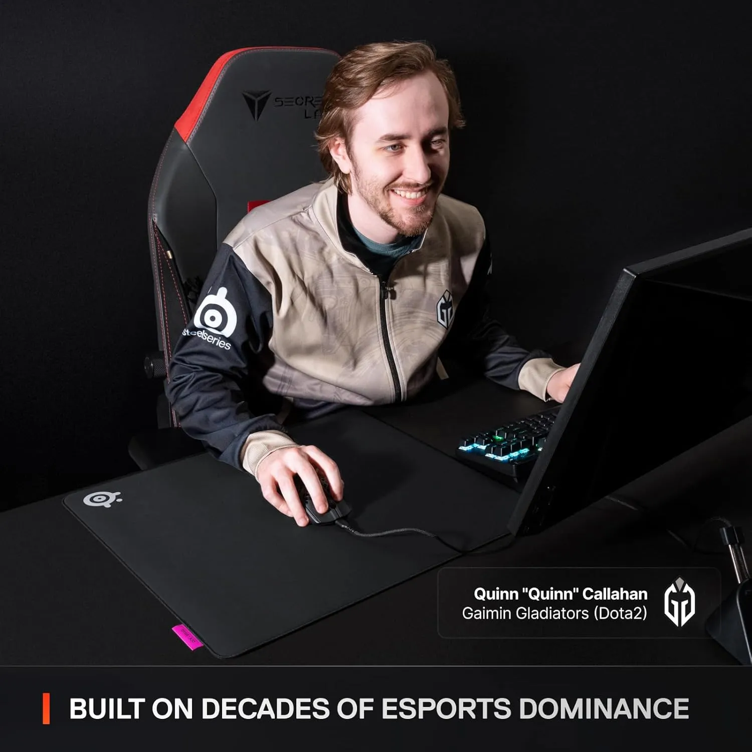 SteelSeries QcK L Performance Speed Gaming Mousepad  Extra Density for a Smooth Glide  Low-Profile Edge Stitching  Non-Slip Neoprene Rubber Base  16.54 x 19.29 inch  FPS, MOBAs, RTS, MMO