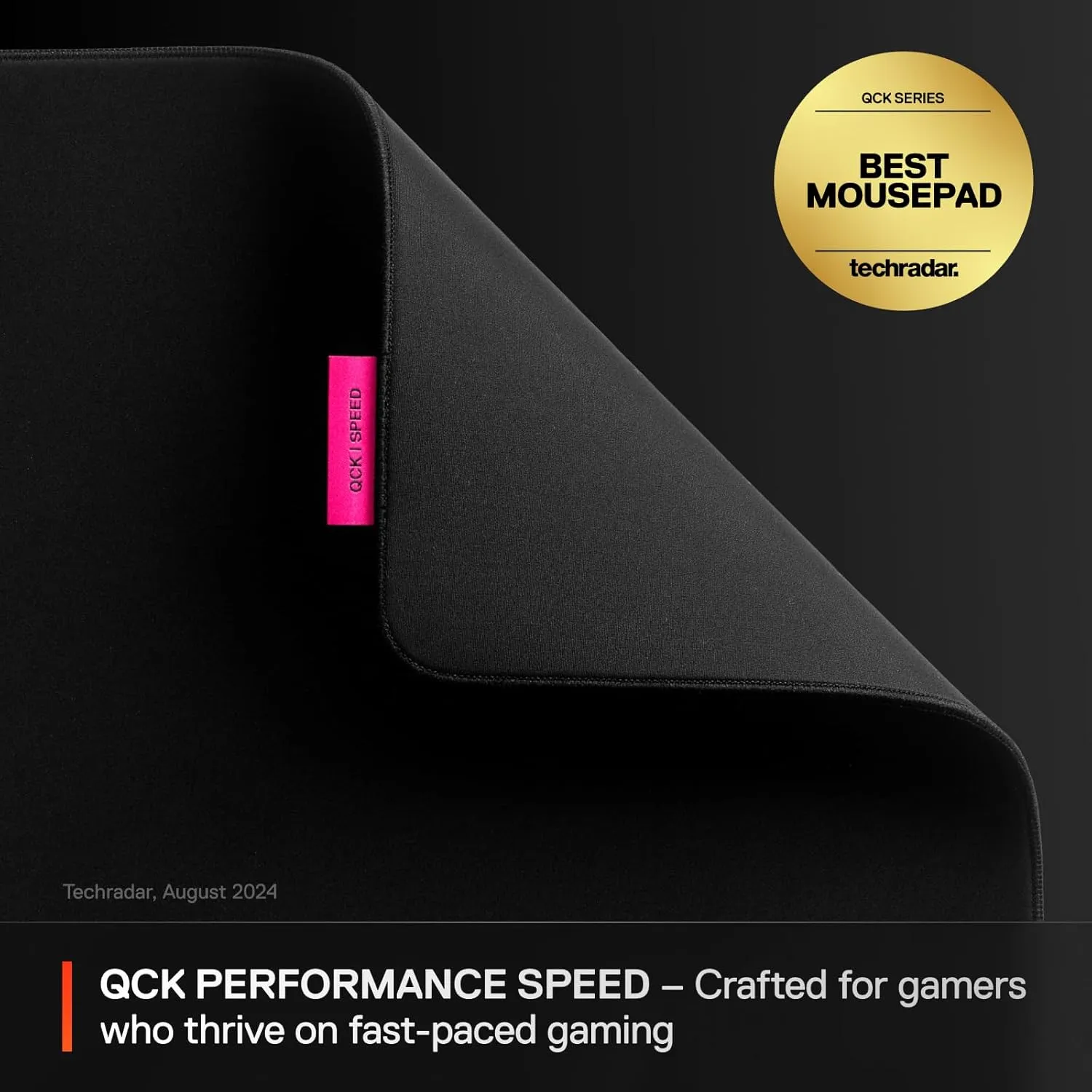 SteelSeries QcK L Performance Speed Gaming Mousepad  Extra Density for a Smooth Glide  Low-Profile Edge Stitching  Non-Slip Neoprene Rubber Base  16.54 x 19.29 inch  FPS, MOBAs, RTS, MMO
