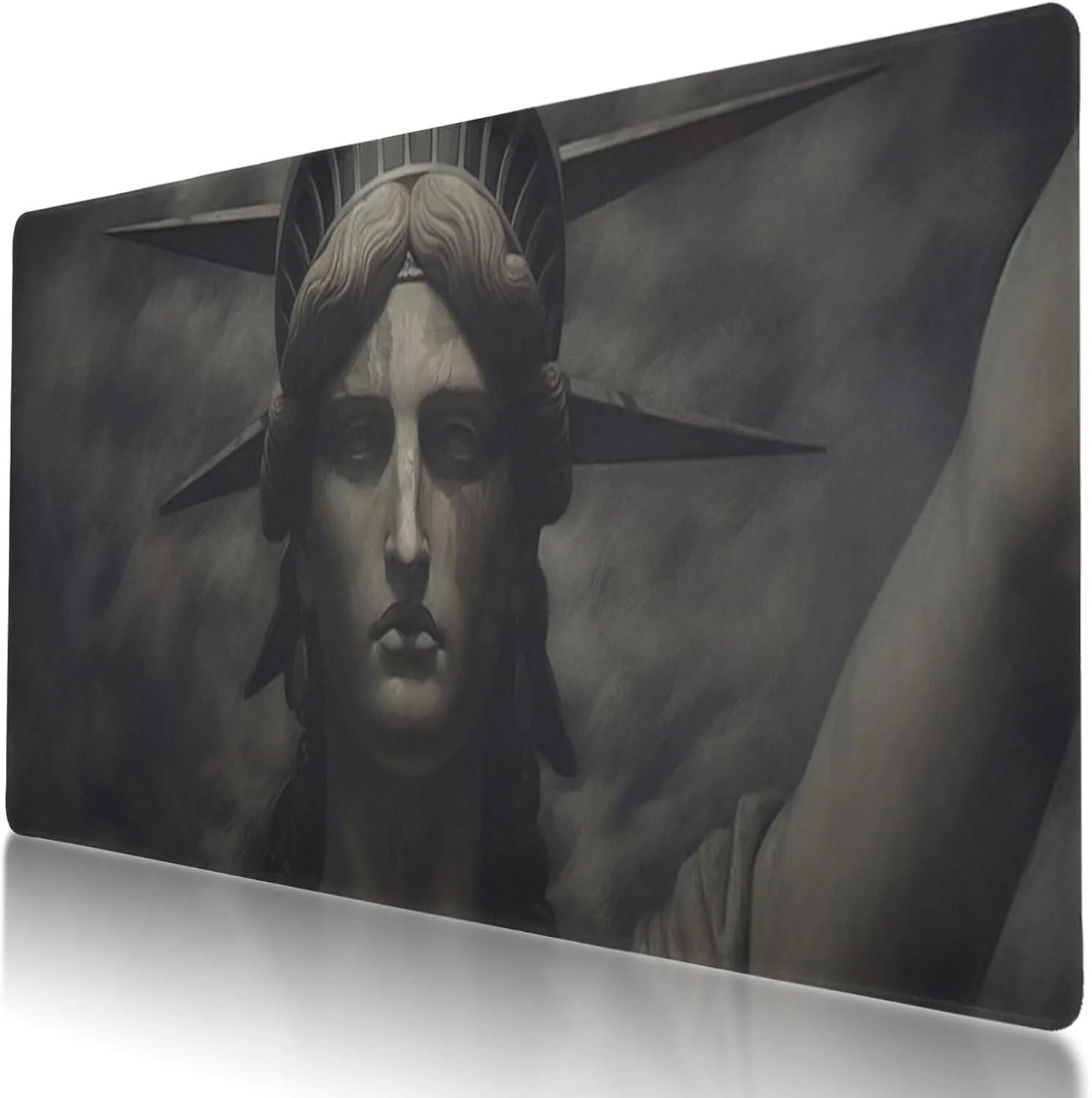 Stitched Edge, Non-Slip Rubber Base Retro Dark Style Poster Printed Mouse Pad 35.5 x 16 Inch, Ideal for Gamers & Office Work